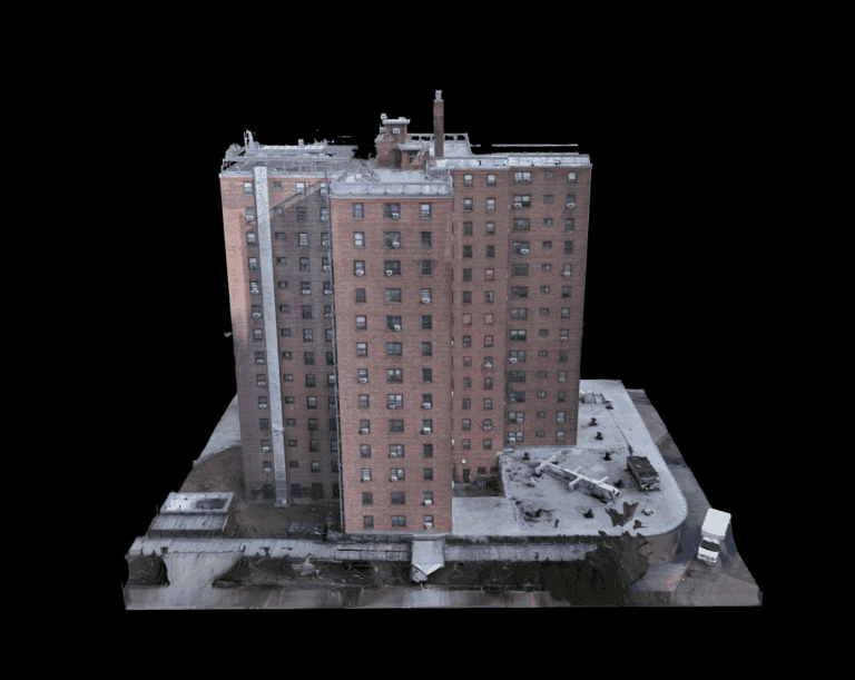Photorealistic 3D model of a New York City building in the cloud viewer