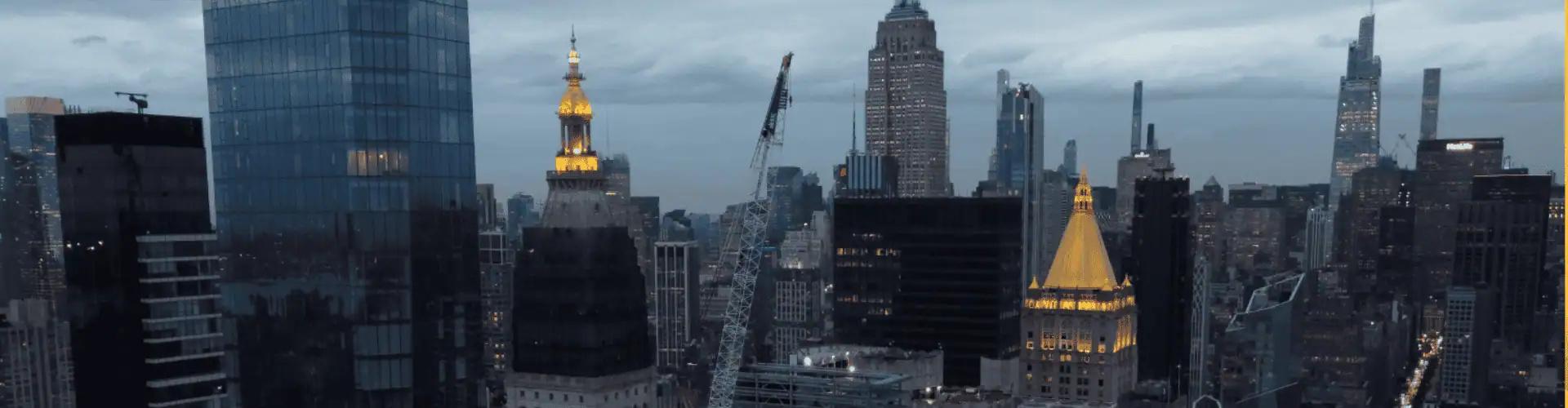 Aerial view of the New York City skyline